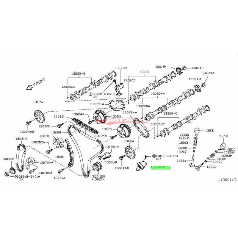 Genuine Nissan Camshaft Chain Tensioner Fits Nissan VQ25/VQ35/VQ37 & VR38DETT