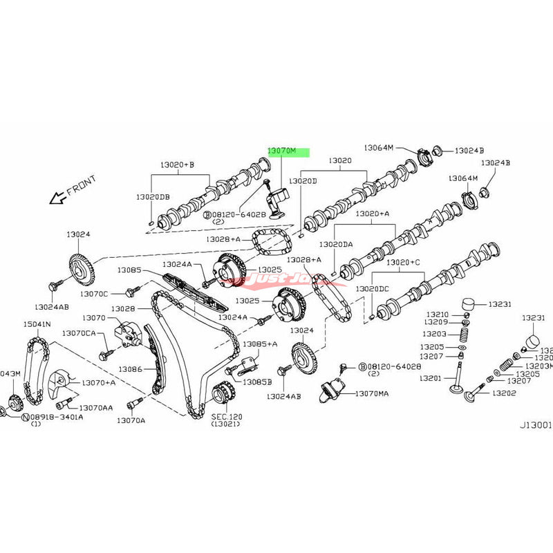 Genuine Nissan Camshaft Chain Tensioner (R/H) Fits Nissan VQ25/VQ35/VQ37 & VR38DETT