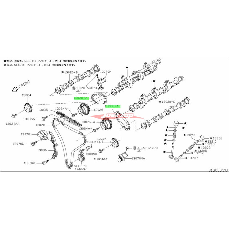 Genuine Nissan Camshaft Timing Chain Fits Nissan VQ25/VQ30/VQ35/VQ37 & VR38DETT