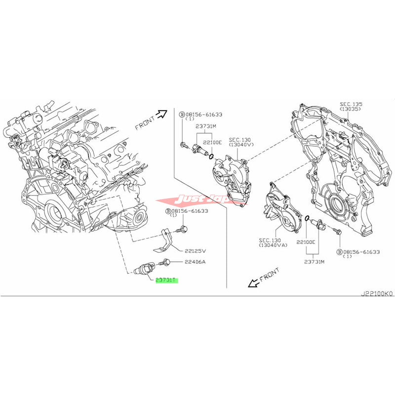 Genuine Nissan Crankshaft Position Sensor Fits Nissan R35 GTR, V36 Skyline, Z33 350Z, Z34 370Z & J50 Crossover