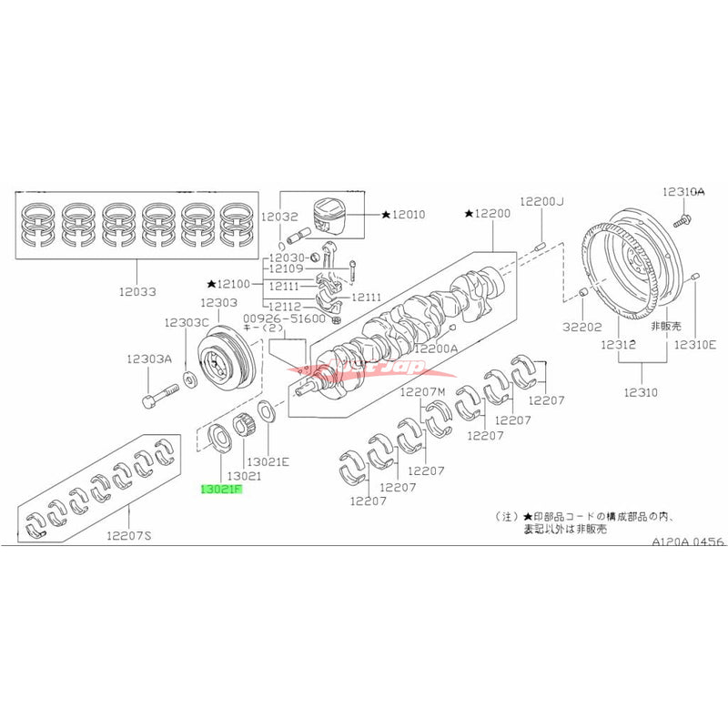 Genuine Nissan Crankshaft Timing Gear Front Plate / Washer Fits Nissan S13/A31/R31/R32/R33/R34/C33/C34/C35 (CA18/RB20/RB25)