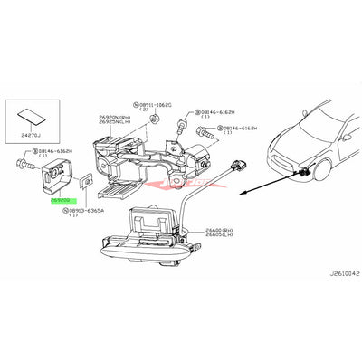 Genuine Nissan Daytime Running Light Bracket Fits Nissan R35 GTR DBA 11-16