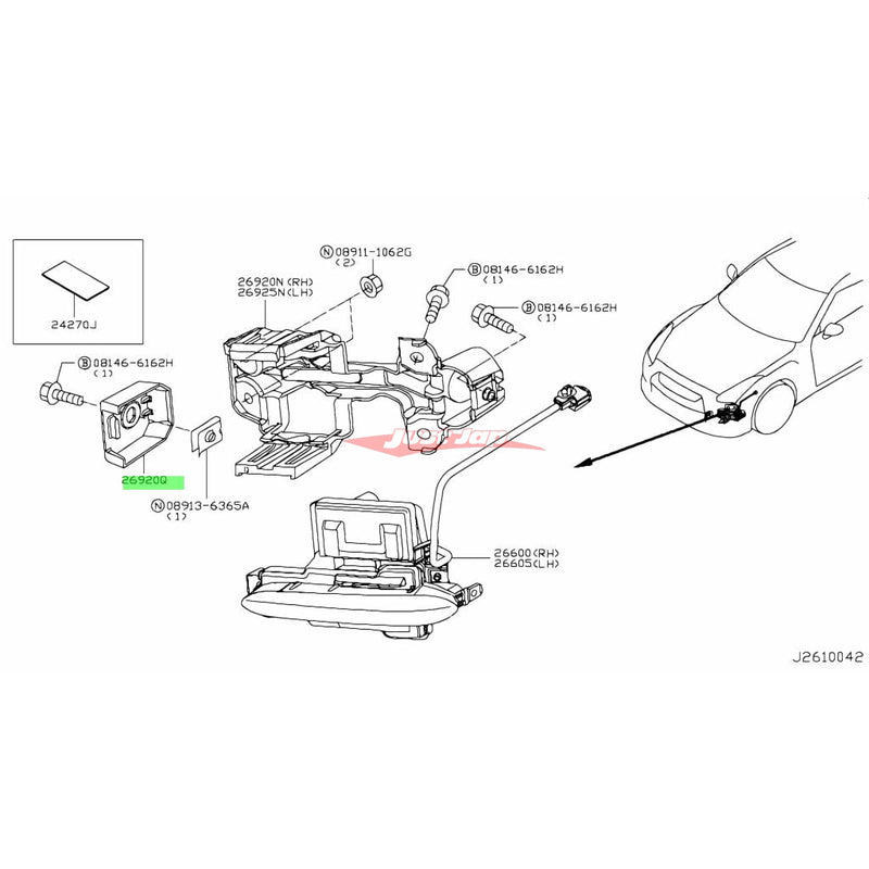 Genuine Nissan Daytime Running Light Bracket Fits Nissan R35 GTR DBA 11-16