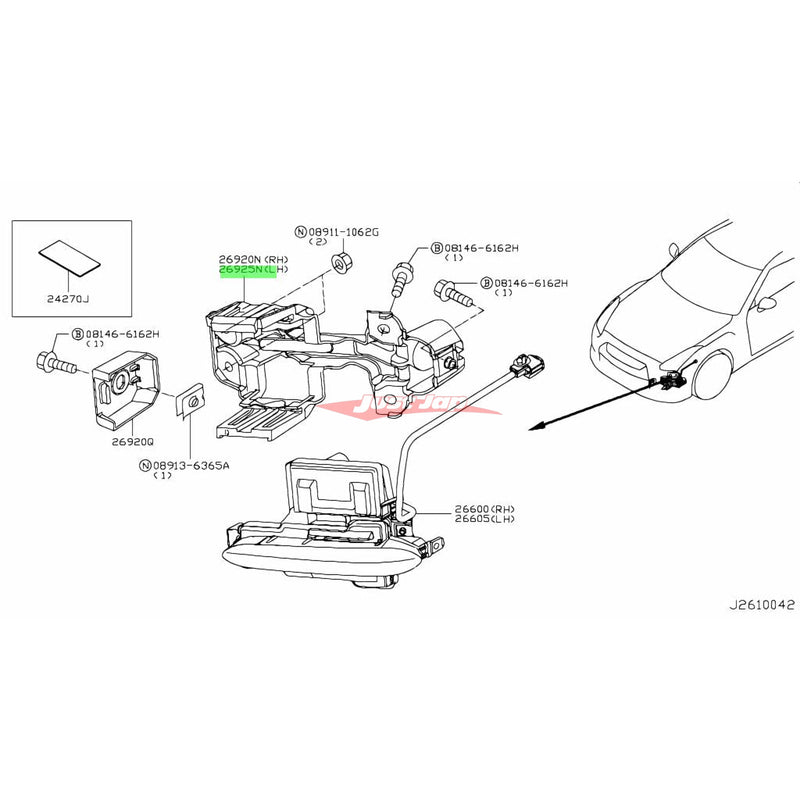 Genuine Nissan Daytime Running Light Bracket L/H Fits Nissan R35 GTR DBA 11-16