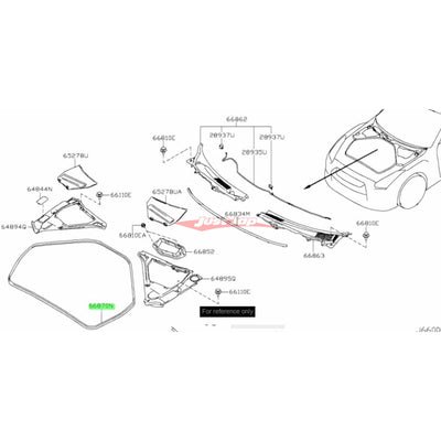 Genuine Nissan Engine Bay Cowling Seal Fits Nissan GT-R R35