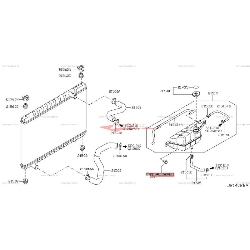 Genuine Nissan Engine Cover / Head Light / Radiator & Washer Tank Bolt Fits Nissan V35/V36 Skyline, J50 Crossover, R35 GTR & Z33/Z340 370Z (Check Compatibility)