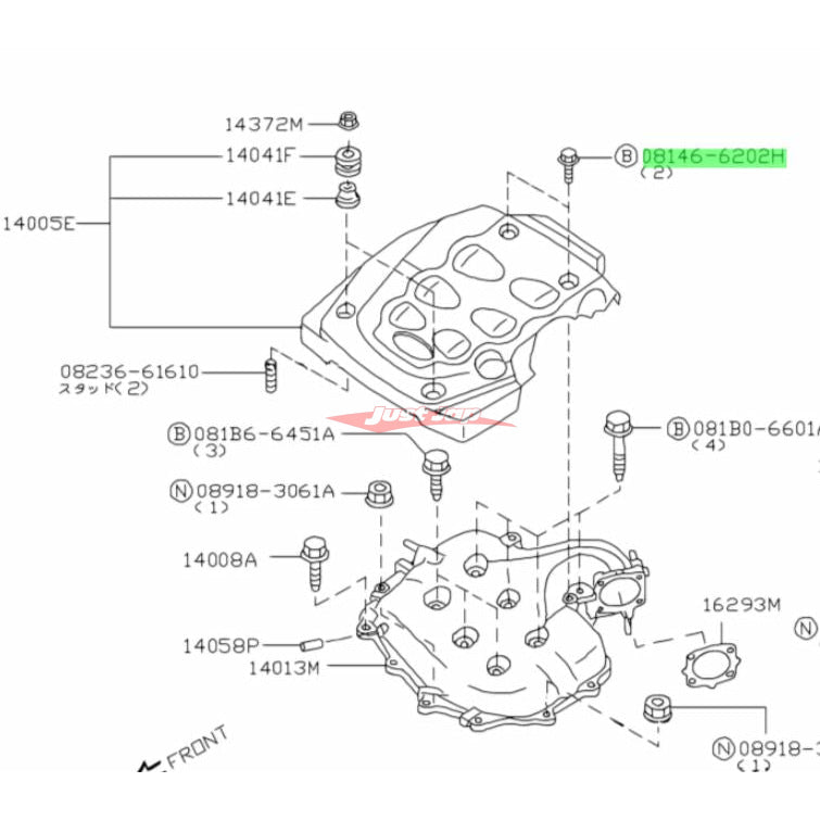 Genuine Nissan Engine Cover / Head Light / Radiator & Washer Tank Bolt Fits Nissan V35/V36 Skyline, J50 Crossover, R35 GTR & Z33/Z340 370Z (Check Compatibility)