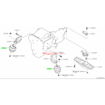 Genuine Nissan Engine Mounting Fits Nissan V36 Skyline, Z34 370Z & J50 Crossover (VQ37HR)