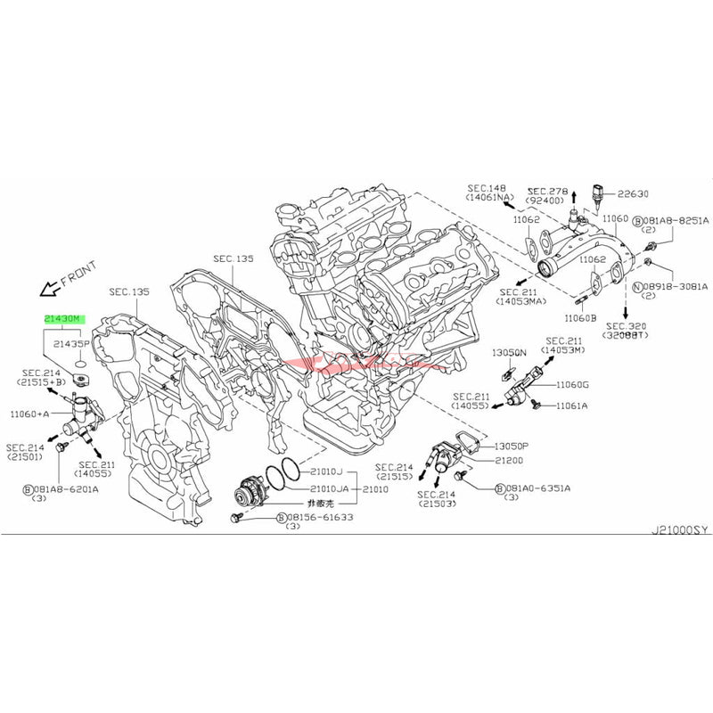 Genuine Nissan Engine Radiator Filler Cap Fits Nissan R35 GTR & Z34 370Z