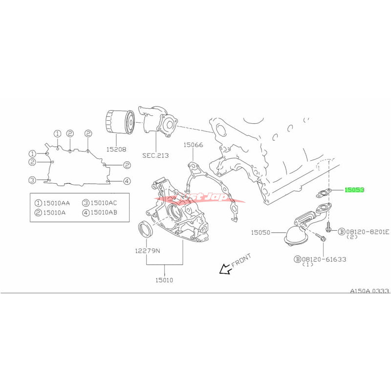 Genuine Nissan Engine Sump Oil Pick Up Strainer Gasket Fits Nissan CA18/SR20/RB20/RB25/RB26