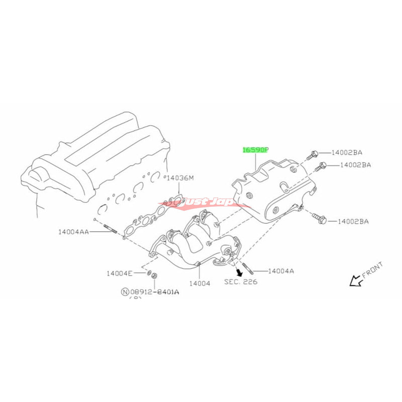 Genuine Nissan Exhaust Manifold Heat Shield Fits Nissan S14/S15 Silvia & 200SX (SR20DET)