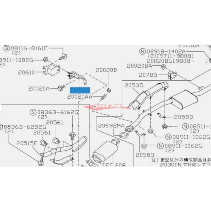 Genuine Nissan Exhaust Rubber Mounting Bracket Fits Nissan R32/R33 GT-R
