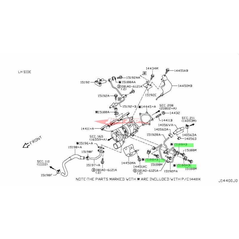 Genuine Nissan Eye Washer / Union Gasket / Turbo Water Line Washer Fits Nissan S13/S14/S15 SR20DET, R35 GTR & Z32 300ZX