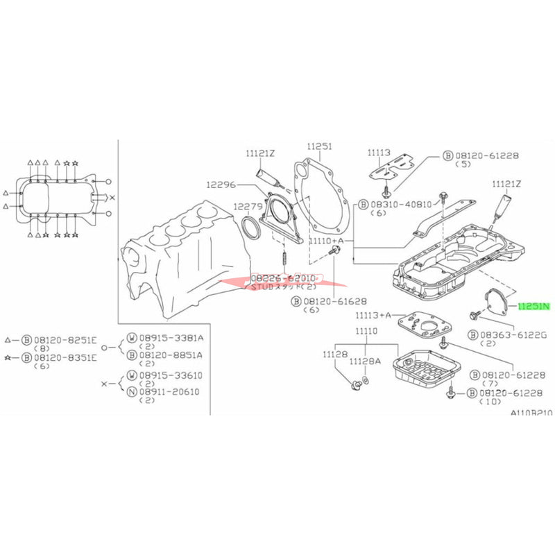 Genuine Nissan Flywheel Inspection Cover Plate Fits Nissan Silvia S13/S14/S15 (SR20DE/T)