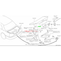 Genuine Nissan Front Boot Stop Rubber Stopper Fits Nissan R34 Skyline (Coupe)