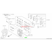 Genuine Nissan Front Brake Caliper Pin Fits Nissan R33/R34 Skyline, S14/S15 Silvia ,200SX & Z32 300ZX (Sumitomo 4 Pot)