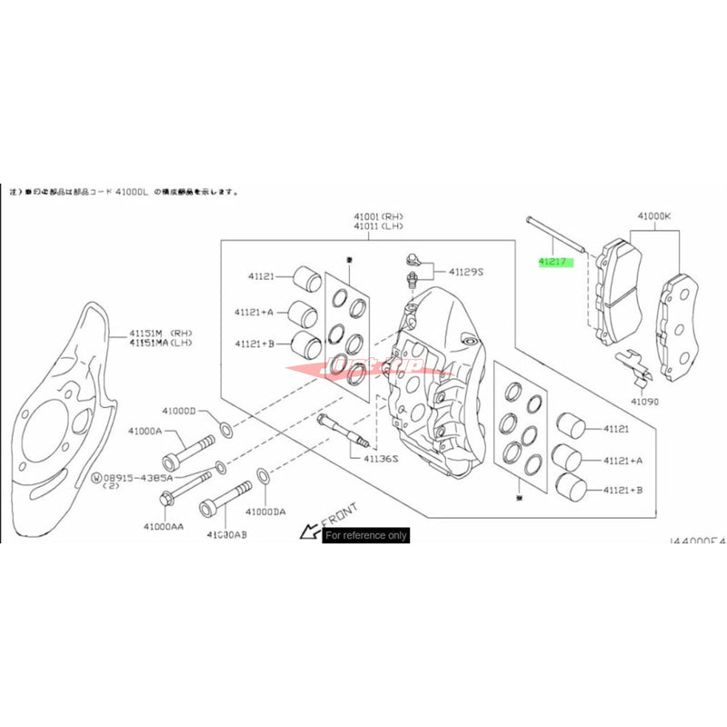Genuine Nissan Front Brake Caliper Pin Fits Nissan R35 GT-R