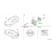 Genuine Nissan Front Bumper Grille Emblem / Badge Backing Plate Fits Nissan R35 GTR