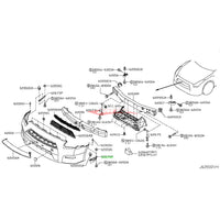 Genuine Nissan Front Bumper Upper Side Indicator Support Bracket (LH) Fits Nissan R35 GTR (11/2010-)