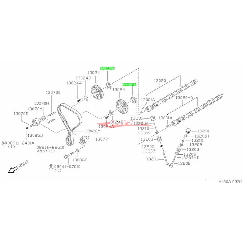 Genuine Nissan Front Camshaft / Crankshaft Oil Seal Fits Nissan CA18DE(T) RB20DE(T) RB25DE(T) RB26DETT RB30E(T) VG30DE(TT)