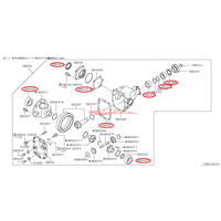 Genuine Nissan Front Differential Bearing & Rebuild Kit Fits Nissan R35 GTR