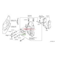 Genuine Nissan Front Disc Brake Pad Slide Pin / Tie Rod & Tie Rod Screw Set Fits Nissan R35 GTR