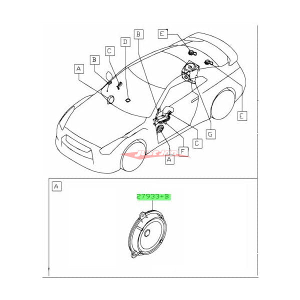 Genuine Nissan Front Door Speaker Fits Nissan R35 GTR (Base Models)