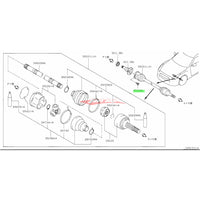 Genuine Nissan Front Drive Shaft Inner CV Bolt (L/H) Fits Nissan R35 GTR & J50 Crossover