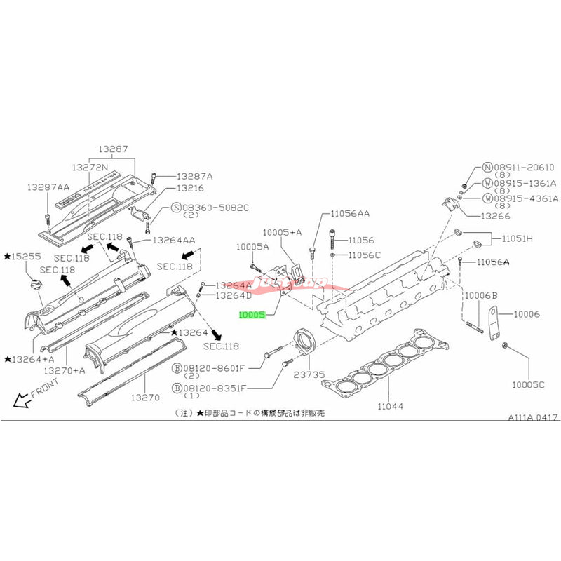 Genuine Nissan Front Engine Lift Hook Hanger Mounting Bracket Fits Nissan RB25/RB26