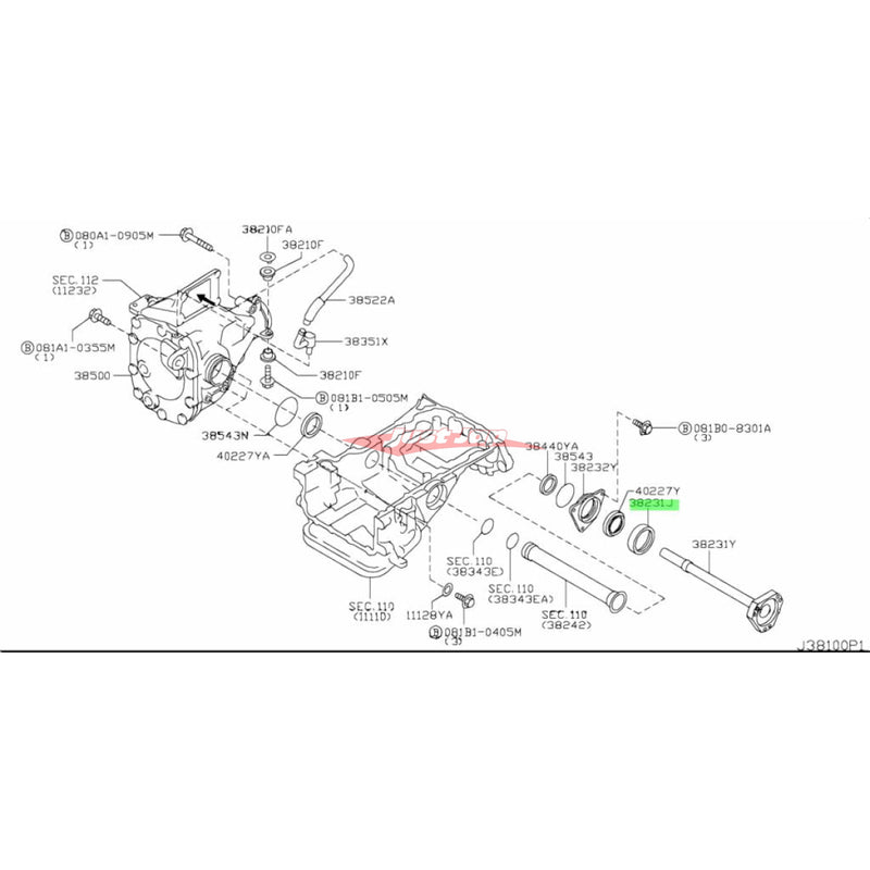 Genuine Nissan Front Inner Driveshaft Retainer Seal Dust Cover L/H Fits Nissan R35 GTR