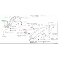 Genuine Nissan Front Inner R/H Guard Liner Front Section Fits Nissan S15 Silvia & 200SX