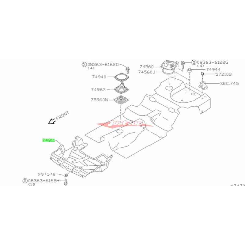 Genuine Nissan Front Lower Engine Cover Under Tray Fits Nissan S13 Silvia & 180SX
