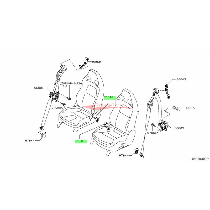 Genuine Nissan Front Seat Belt Buckle Stalk Fits Nissan R35 GTR
