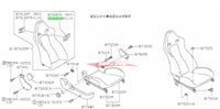 Genuine Nissan Front Seat Belt Harness Garnish Insert Set Fits Nissan R34 Skyline GTR