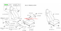 Genuine Nissan Front Seat Belt Harness Garnish Insert Set Fits Nissan R34 Skyline GTR