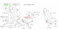 Genuine Nissan Front Seat Belt Harness Garnish Insert Set Fits Nissan R34 Skyline GTR