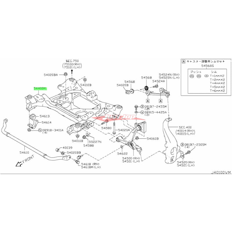 Genuine Nissan Front Subframe Crossmember Fits Nissan R35 GTR 2007-2013