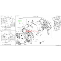 Genuine Nissan Front Timing Cover / Oil Gallery Cover O-Ring Fits Nissan V36 Skyline, Z33 350Z, Z34 370Z & R35 GTR (VQ35HR/VQ37HR/VR38DETT)