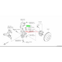 Genuine Nissan Front Upper Hub Knuckle Spindle Ball Joint Bolt Fits Infiniti J50 EX25/EX35/EX37, S51 FX35/FX37/FX50, V36 Q40/Q60, V37 Q50/Q60, Nissan J50 Crossover, R35 GTR, V36 Skyline, Y50 Fuga & Z34 370Z