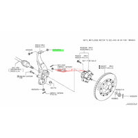 Genuine Nissan Front Upper Hub Knuckle Spindle Ball Joint Nut Fits Infiniti J50 EX25/EX35/EX37, S51 FX35/FX37/FX50, V36 Q40/Q60, V37 Q50/Q60, Nissan J50 Crossover, R35 GTR, V36 Skyline, Y50 Fuga & Z34 370Z