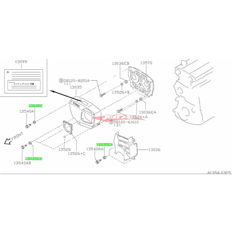 Genuine Nissan Front Upper & Lower Timing Cover Bolt Washer Seal Fits Nissan RB20/RB25/RB26/RB30