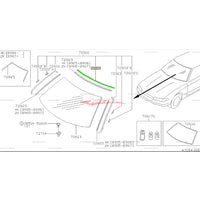 Genuine Nissan Front Upper Windscreen Moulding Fits Nissan R32 Skyline (2 Door)