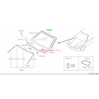 Genuine Nissan Front Windscreen Mould Fastener Front Fits Nissan S13 Silvia & 180SX