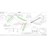 Genuine Nissan Front Windscreen Moulding Kit Fits Nissan R32 Skyline GTS/T & GTR (Coupe)