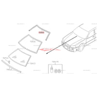 Genuine Nissan Front Windscreen Moulding Upper Centre Fits Nissan R34 Skyline (Sedan)