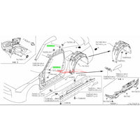 Genuine Nissan Front Windscreen Pillar Trim / Roof Turret Moulding Clip Grommet Fits Nissan R35 GTR
