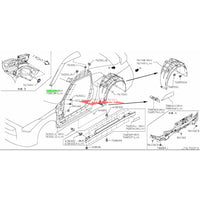 Genuine Nissan Front Windscreen Pillar Trim / Roof Turret Moulding R/H (GAG Black) Fits Nissan R35 GTR DBA/EBA 2011-