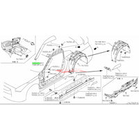 Genuine Nissan Front Windscreen Pillar Trim / Roof Turret Moulding R/H (QX1 Pearl White) Fits Nissan R35 GTR CBA 07-10