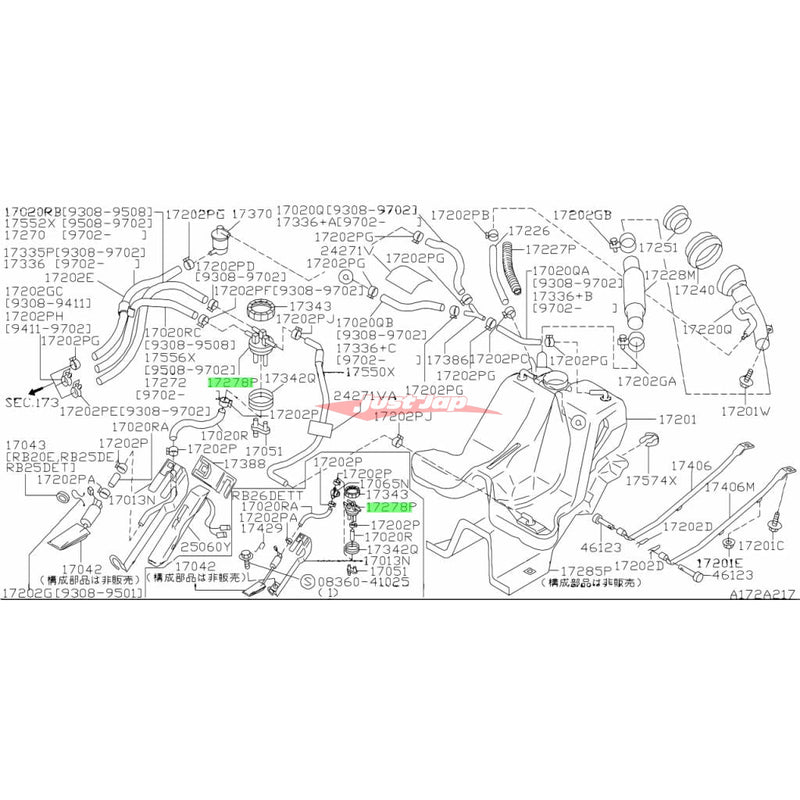 Genuine Nissan Fuel Pump / Tank Sender Unit Bulkhead Assembly Fits Nissan S14 Silvia, 200SX, C34 Laurel & R33 Skyline GTS/T & GTR (SR20/RB20/RB25/RB26)