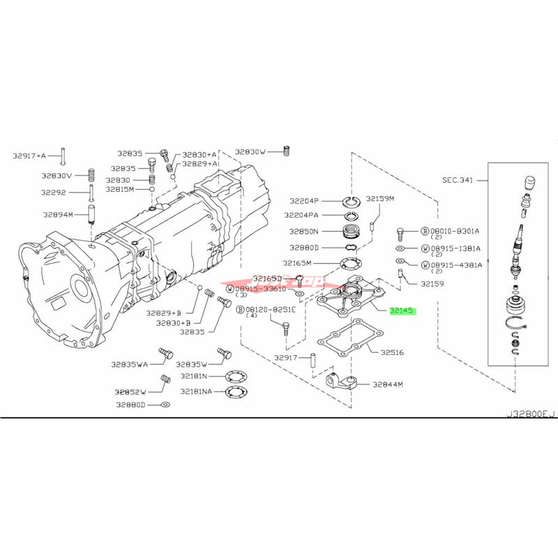Genuine Nissan Gear Shifter Control Housing Fits Nissan R34 Skyline GTR